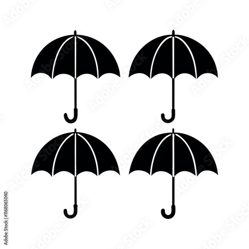 Umbrella Icon set vector 