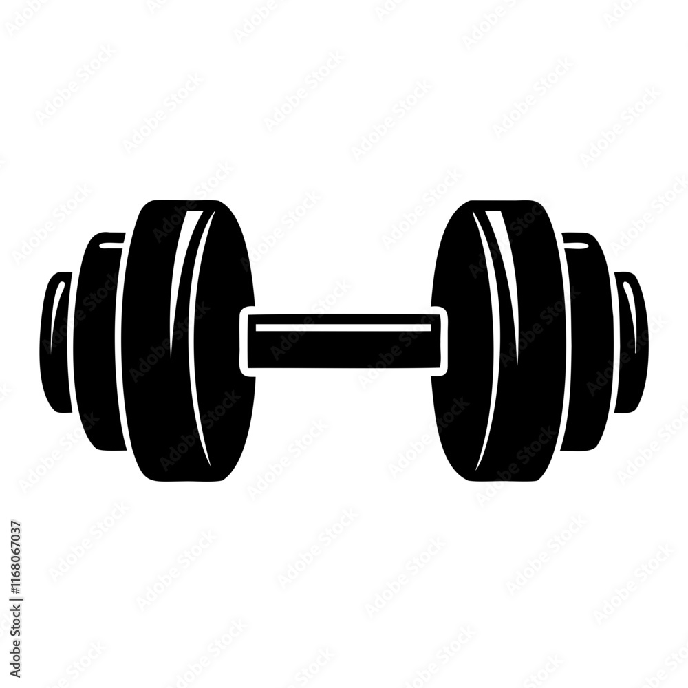 Dumbbells Black Silhouette Illustration Ideal Vector Art on Transparent Background Dumbbells Black Silhouette Illustration Ideal Vector Art on Transparent Background