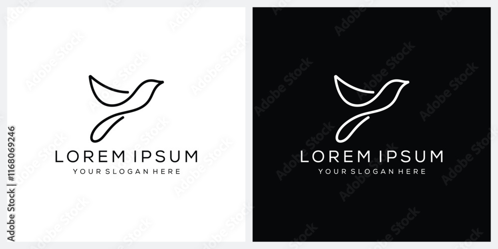 simple dove bird line art logo design inspiration simple dove bird line art logo design inspiration