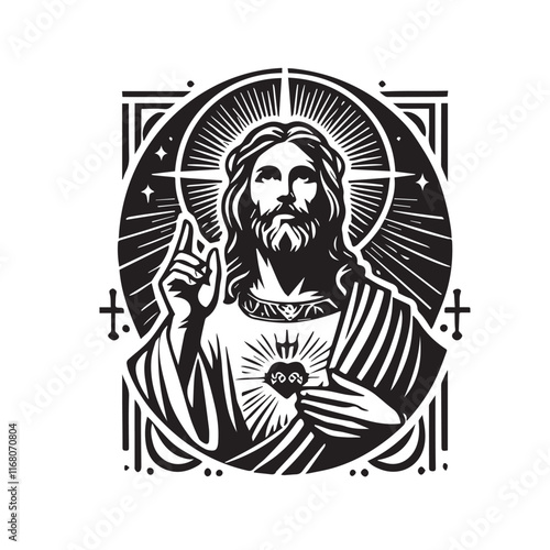 Jesus Clipart Design Funny Jesus Christ Vector illustration