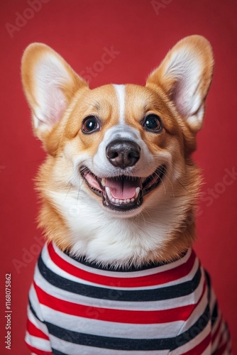 Adorable corgi puppy, studio shot