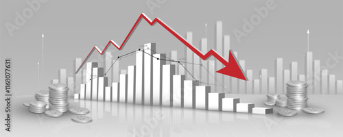 Technology background, concept, trade analysis graph financial investment and stock market business trends