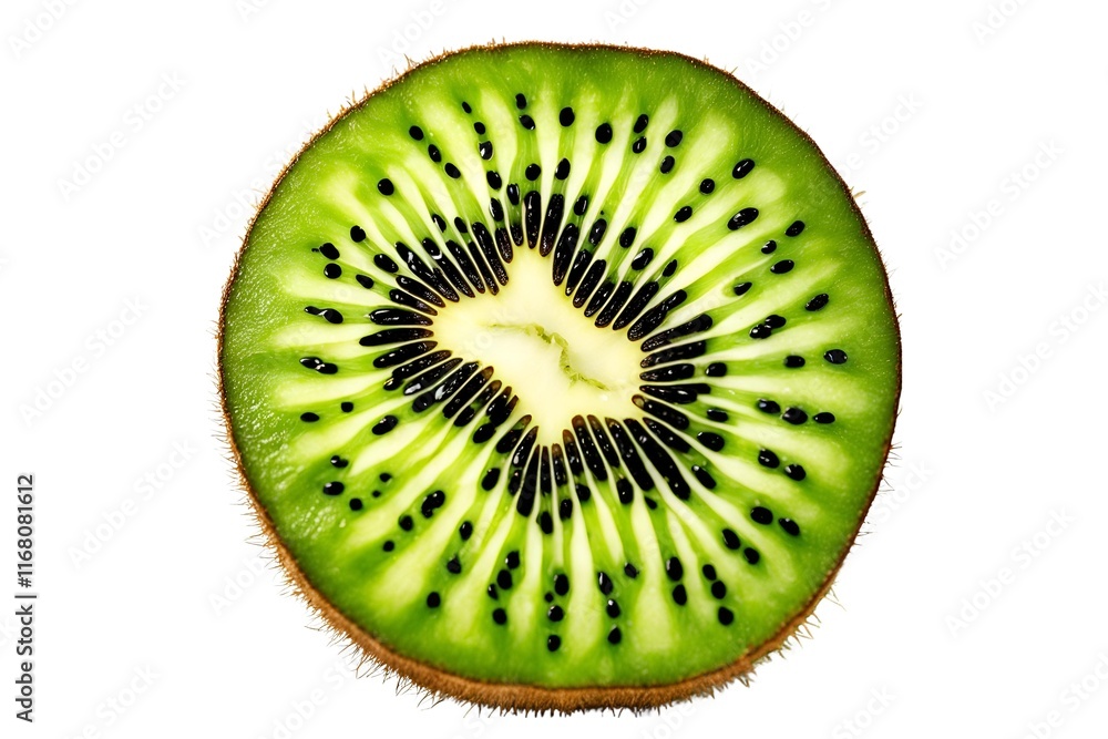 Cross-Section of a Kiwi on a White Background Cross-Section of a Kiwi on a White Background
