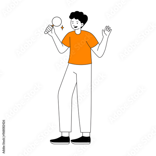 Open Hiring Man Holding Lup