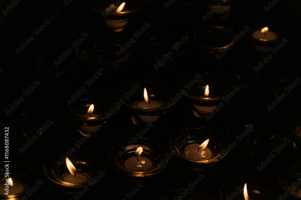 Candles in St. Stephen's Cathedral in Vienna