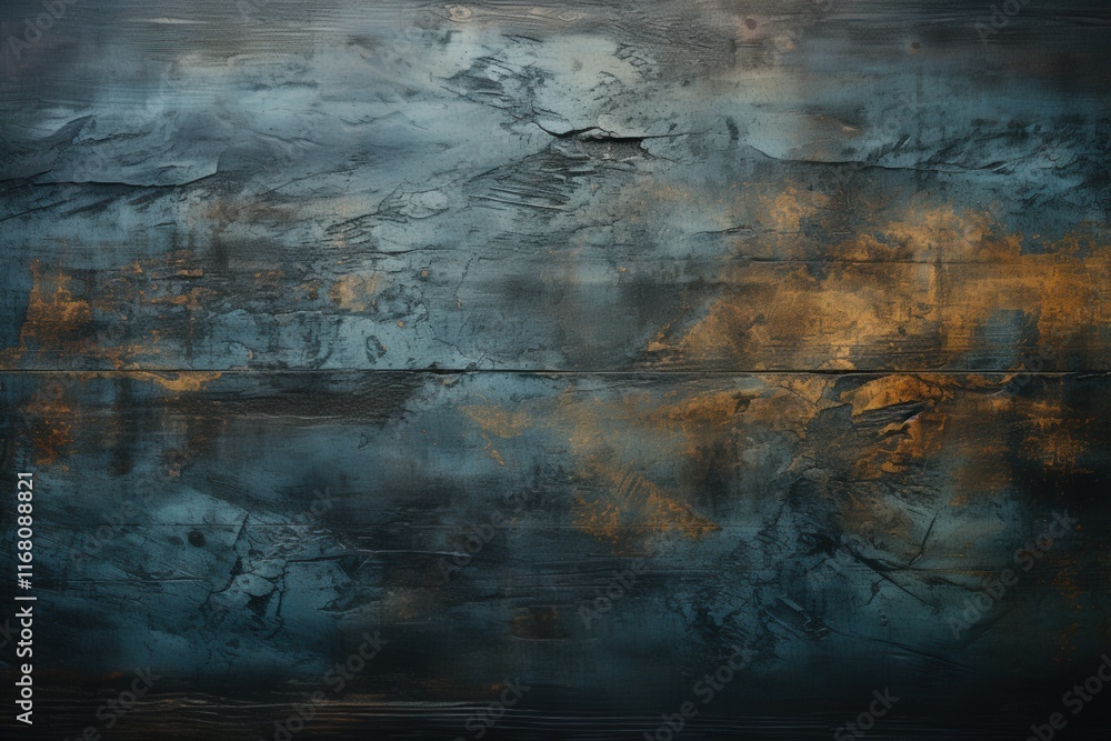 Dark Blue and Rusty Metal Texture with Grunge Effect Perfect for Backgrounds, Web Design, and Artistic Projects in 3D Environments