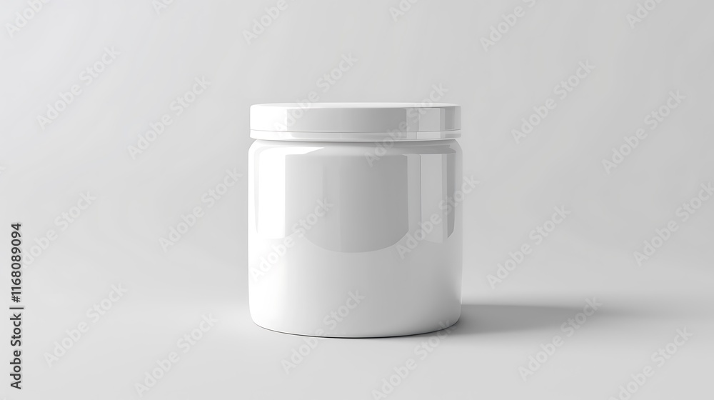 A classic clear glass jar on the beautifull empty background A classic clear glass jar on the beautifull empty background