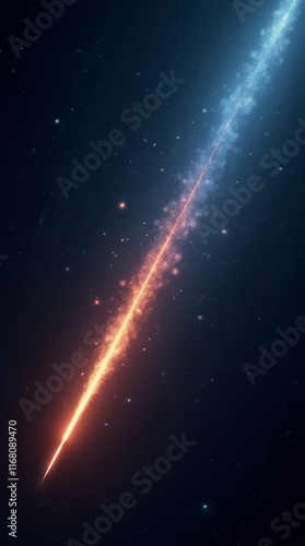 Wallpaper Mural Falling Stars Set. Bright Meteor Trails. Shooting Stars At Isolated. Glowing Meteorites. Bright Falling Star In Motion With Glowing Trail Torontodigital.ca