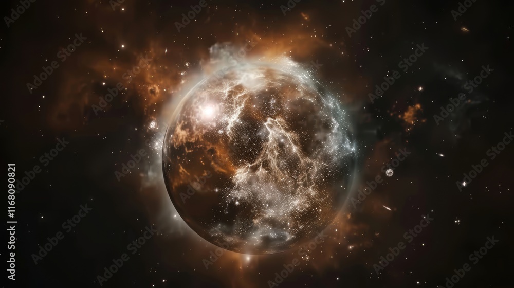Fototapeta premium Nebulas and galaxies in space. Abstract Universe Background.Abstract Wallpaper of Universe and Galaxy