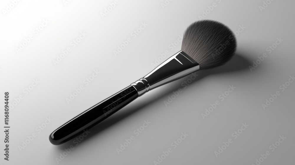 3d render of brush for makeup products icon. 3d render of brush for makeup products icon.