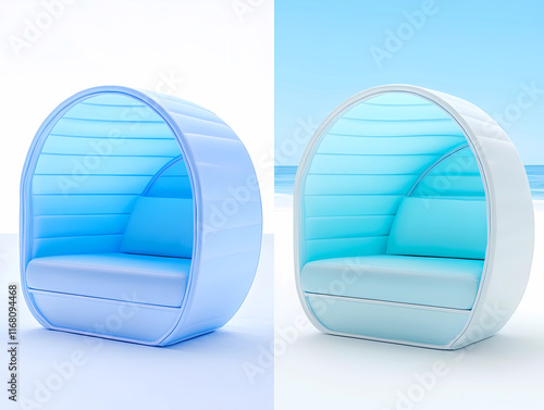 Beach Chair with UV Protective Shade: Summer Relaxation Redefined photo