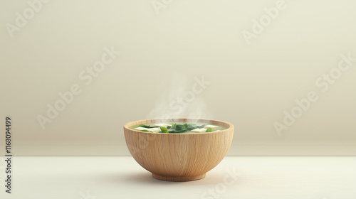 Steaming Bowl of Miso Soup:...