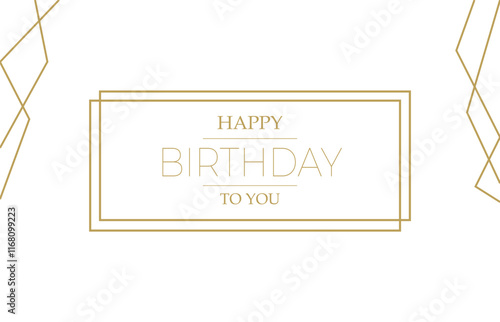 Happy Birthday text card  vector.