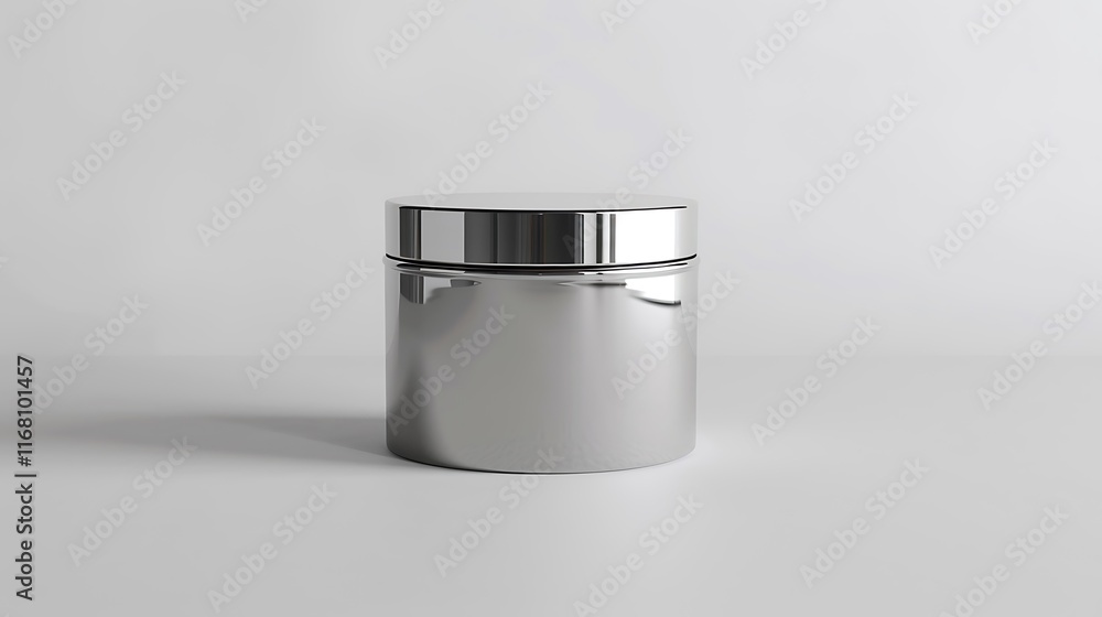 A classic clear glass jar on the beautifull empty background A classic clear glass jar on the beautifull empty background