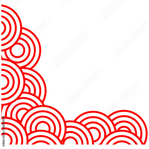 Chinese Corner Ornament. Mid autumn corner border.