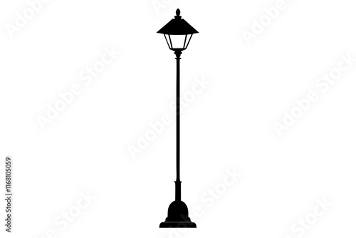 Floor Lamp Silhouette Vector Illustration