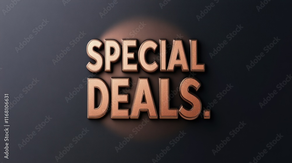 Obraz premium Exclusive special deals promotion online marketplace creative graphic design modern digital environment eye-catching viewpoint