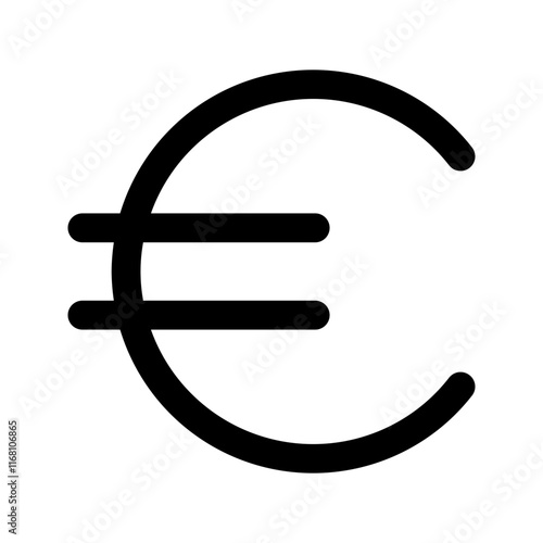 euro glyph icon