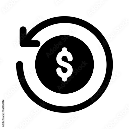 return on investment glyph icon
