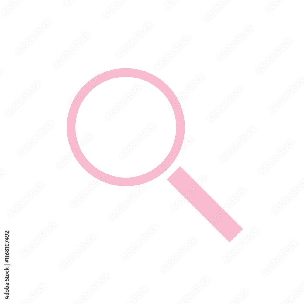 A magnifying glass with a white background. Concept of curiosity and exploration A magnifying glass with a white background. Concept of curiosity and exploration