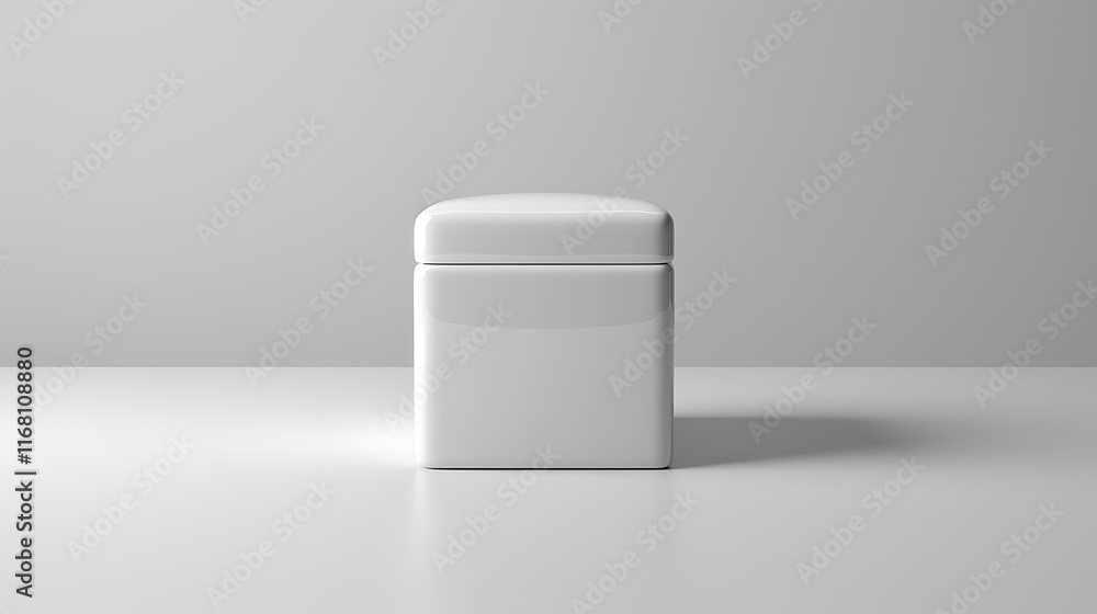 A classic clear glass jar on the beautifull empty background A classic clear glass jar on the beautifull empty background
