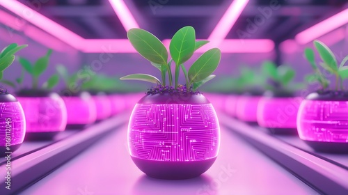 smart farming: tech growing plants future - technological advanceme. photo