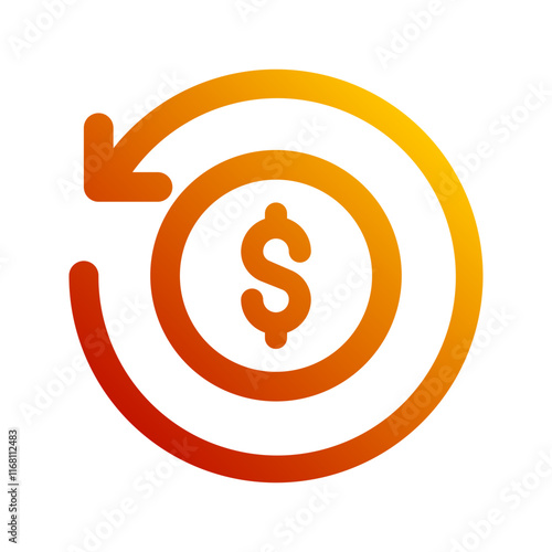 return on investment gradient icon