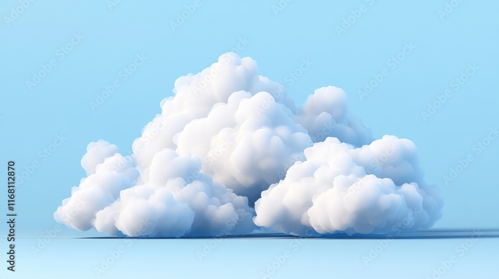 White with blue shades 3d cloud isolated on a transparent background. Render soft round cartoon fluffy cloud icon. 3d geometric shape illustration. White with blue shades 3d cloud isolated on a transparent background. Render soft round cartoon fluffy cloud icon. 3d geometric shape illustration.