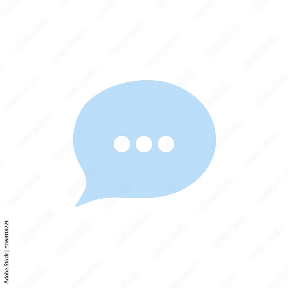 A simple image of a speech bubble with three dots in the middle. The dots could represent a pause or a question mark A simple image of a speech bubble with three dots in the middle. The dots could represent a pause or a question mark