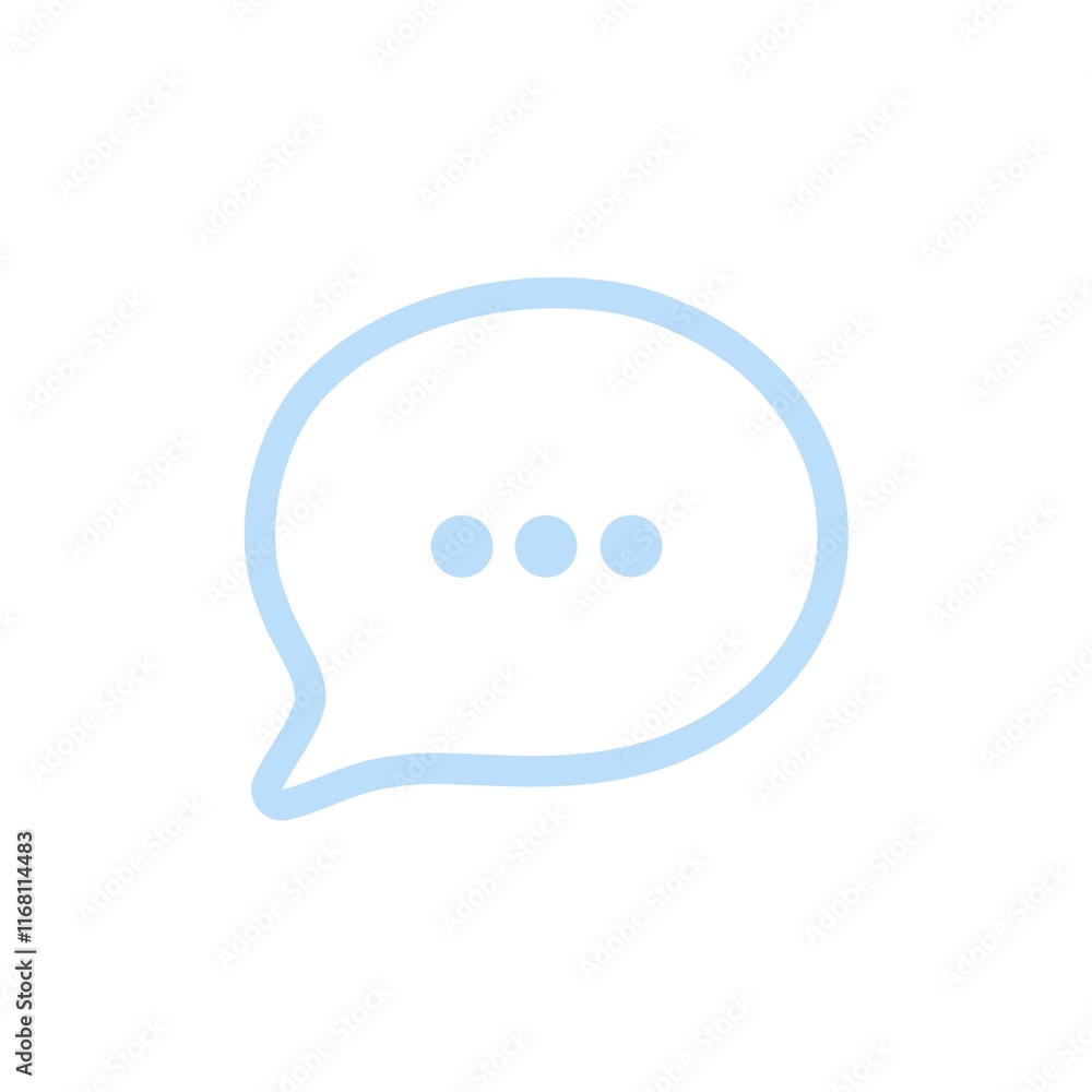 A simple image of a speech bubble with three dots in the middle. The dots could represent a pause or a question mark A simple image of a speech bubble with three dots in the middle. The dots could represent a pause or a question mark