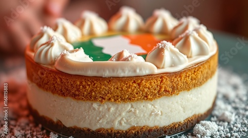 Irish Baileys Cheesecake with Ireland Flag