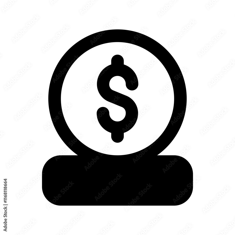 Obraz premium coin line icon