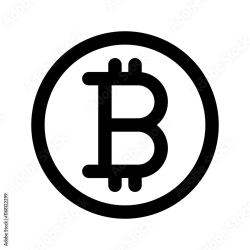 bitcoin line icon