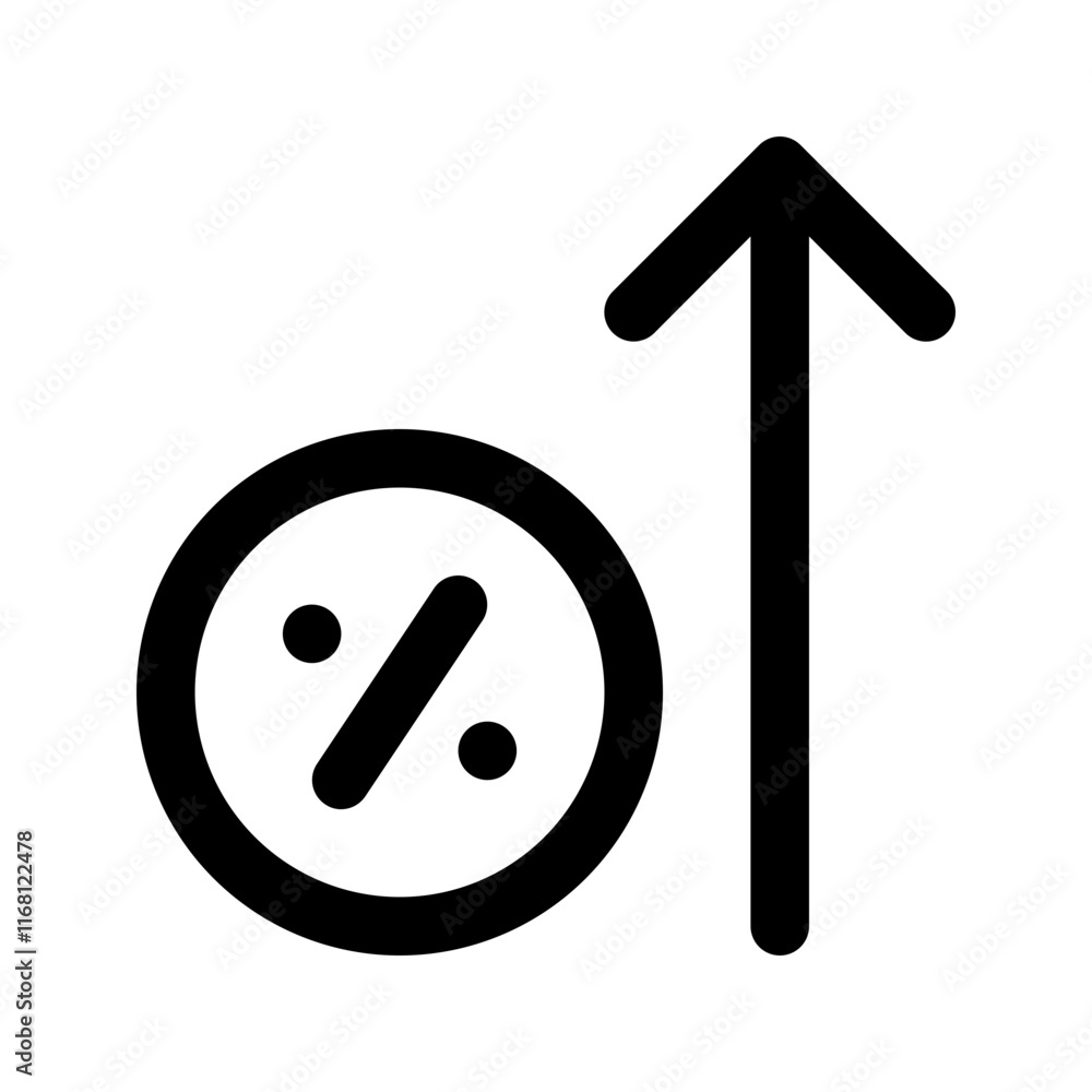 interest rate line icon interest rate line icon