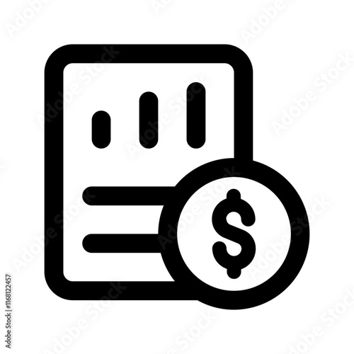 financial statement line icon