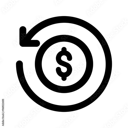 return on investment line icon