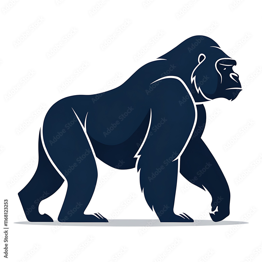 Obraz premium Gorilla vector silhouette illustration