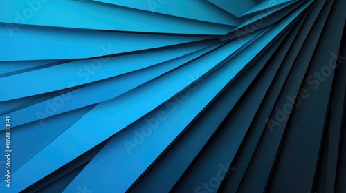 Burst abstract background idea. Vibrant blue geometric layers create a modern and dynamic visual effect.