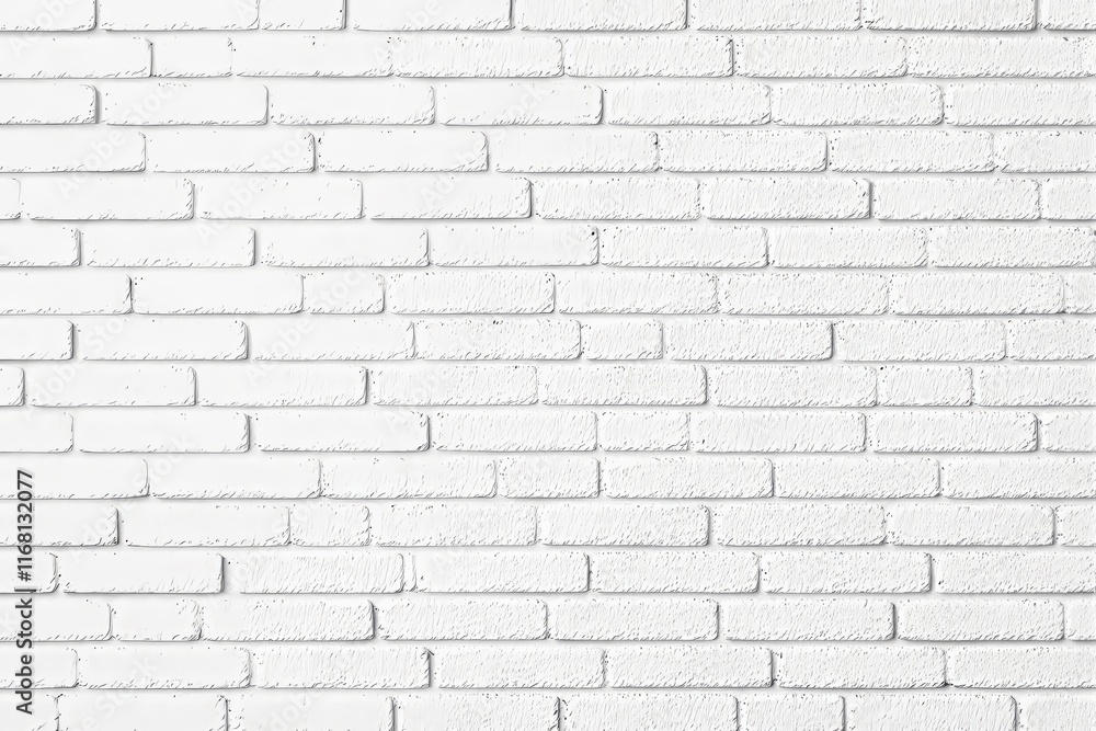 Obraz premium White brick wall with a clean, textured surface, arranged in a uniform pattern, on a bright background. Concept of minimalism and simplicity. Ai generative