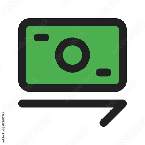 money transfer line color icon