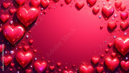 illustration background representation of love,Valentine's Day concept.