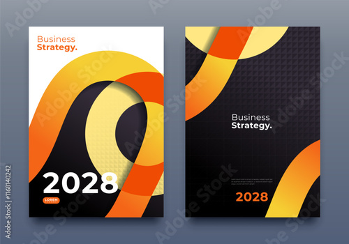 Corporate Cover Design A4 Template. Business Template, Brochure, Annual Report, Magazine, Poster, Presentation, Portfolio, Flyer, Proposal, Banner, Website, Vector Illustration, Yellow and Black.