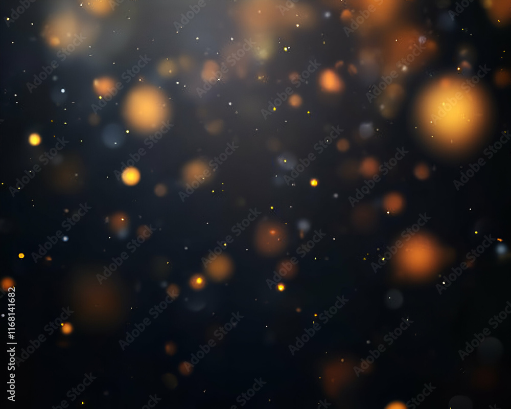 Golden Dust Abstract Background: Sparkling Lights and Shimmering Particles