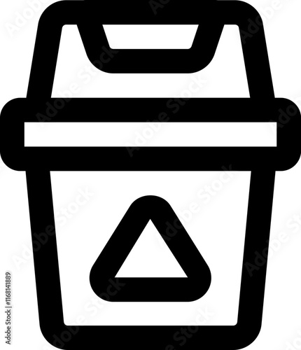 UI Trash Vector Icon Illustration. Line Style