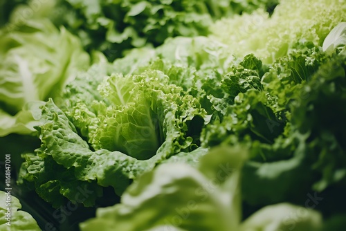 Fresh Green Lettuce, Lush and Vibrant, Healthy Harvest