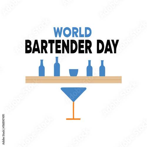 World bartender day Background Template design for Poster or Banner
