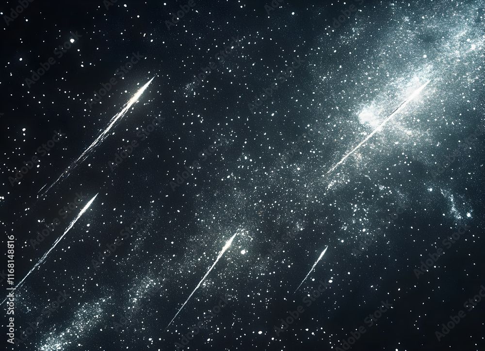 Celestial Ballet: A Night Sky Symphony of Shooting Stars Celestial Ballet: A Night Sky Symphony of Shooting Stars
