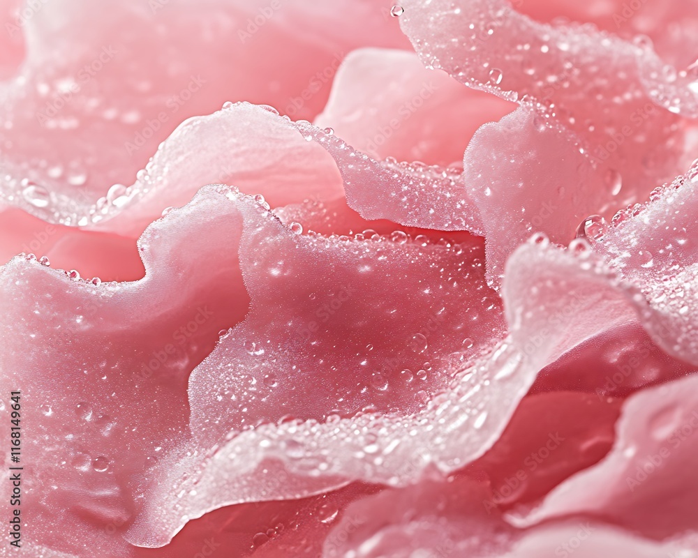 A macro shot of dew-covered cherry blossom petals, highlighting their delicate texture and freshness. A macro shot of dew-covered cherry blossom petals, highlighting their delicate texture and freshness.