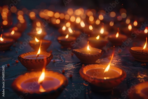 Wallpaper Mural Diwali celebration with Clay Diya lamps Torontodigital.ca