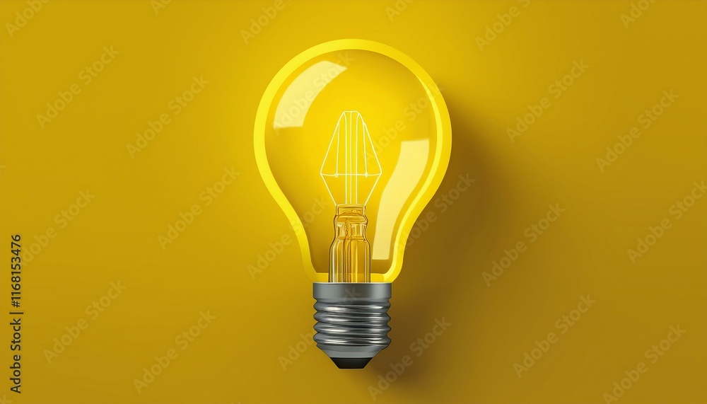 Light bulb on yellow background with copy space. Glowing light bulb symbol of new idea, creativity, innovation, concept, technology, equipment, glowing, inspiration, invention, solution, Light bulb on yellow background with copy space. Glowing light bulb symbol of new idea, creativity, innovation, concept, technology, equipment, glowing, inspiration, invention, solution,